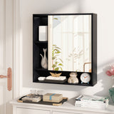 Wall Mounted  Bathroom Cabinet with Mirror Single Door