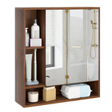 Wall Mounted  Bathroom Cabinet with Mirror Single Door