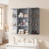 Wall Mounted Bathroom Medicine Cabinet with Mirror and Shelves