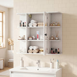 Wall Mounted Bathroom Medicine Cabinet with Mirror and Shelves