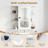 Wall Mounted Bathroom Medicine Cabinet with Mirror and Shelves
