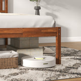 Twin/Full/Queen Size Wood Bed Frame with Headboard and Slat Support