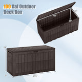 Waterproof Lockable Outdoor Deck Box for Tools Cushions Pool