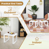 Weather Resistant Adirondack Outdoor Side Table Set of 2