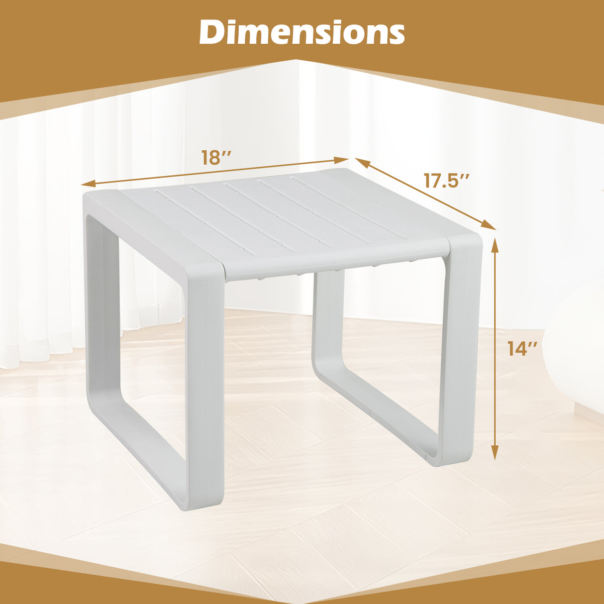 Weather Resistant Adirondack Outdoor Side Table Set of 2
