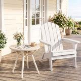 Weather-Resistant Circular Small End Table for Poolside and Balcony-set of 2