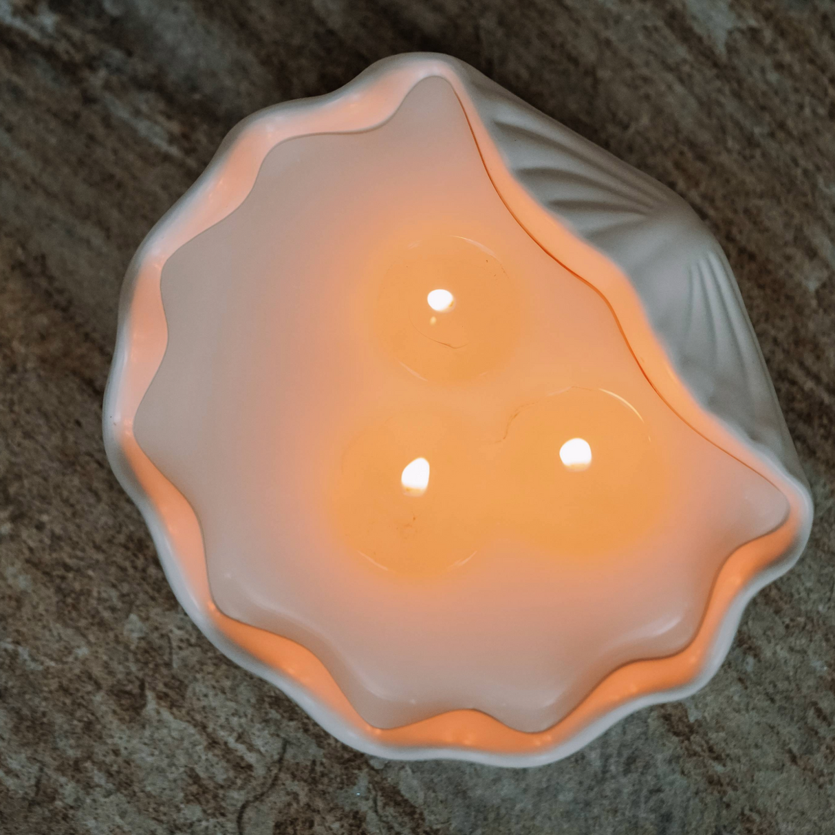 Sea Shell Stone Candle