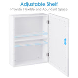 Wall Mounted Adjustable Medicine Storage Mirror Cabinet