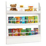 3-Tier Bookshelf with 2 Anti-Tipping Kits for Books and Magazines-White