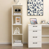 5 Tiers 4-Cube Narrow Bookshelf with 4 Anti-Tipping Kits