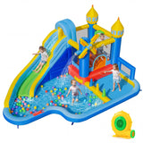 Windmill-themed Inflatable Water Slide Park with Jumping Area and Blower