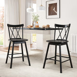 Set of 2 Windsor Bar Stool with Ergonomic Backrest and Footrests