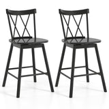 Set of 2 Windsor Bar Stool with Ergonomic Backrest and Footrests