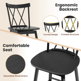 Set of 2 Windsor Bar Stool with Ergonomic Backrest and Footrests
