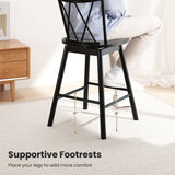 Set of 2 Windsor Bar Stool with Ergonomic Backrest and Footrests