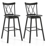 Set of 2 Windsor Bar Stool with Ergonomic Backrest and Footrests