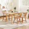 Windsor Dining Chairs Set of 4 with Curved Spindle Back