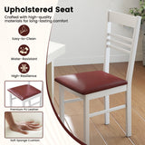 Wood Dining Chairs Set of 2 with Rubber Wood Frame