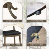 Wood Pub Round Dining Table with Pedestal Base