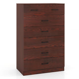 Wooden Chest of Drawers with Anti-toppling Device and Metal Handles