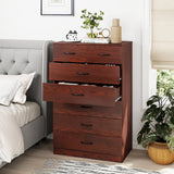 Wooden Chest of Drawers with Anti-toppling Device and Metal Handles