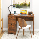 Wooden Vintage Computer Desk with 2 Drawers for Home and Office