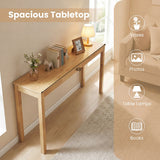Wooden Console Table Modern Farmhouse Sofa Table with Thickened Top