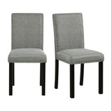 Wooden Dining Chairs Set of 2/4 with Bent Wood Legs