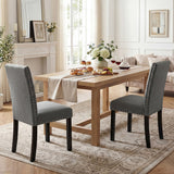 Wooden Dining Chairs Set of 2/4 with Bent Wood Legs