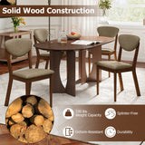 Wooden Dining Chairs Set of 4 with Padded Seat Back for Dining Room