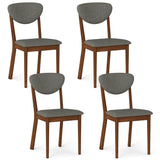 Wooden Dining Chairs Set of 4 with Padded Seat Back for Dining Room