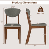 Wooden Dining Chairs Set of 4 with Padded Seat Back for Dining Room
