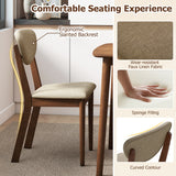 Wooden Dining Chairs Set of 4 with Padded Seat Back for Dining Room