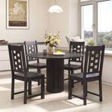 Wooden Dining Chairs Set of 4 Kitchen Chair with Solid Rubber Wood Frame