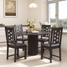 Wooden Dining Chairs Set of 4 Kitchen Chair with Solid Rubber Wood Frame