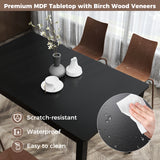 48-Inch Wooden Dining Table for 4 People Rectangular Kitchen Table with Rubber Wood Legs