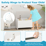 Wooden Kids Toy Box with Safety Hinge