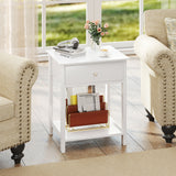 Wooden Storage Shelf with Drawer for Bedroom and Living Room