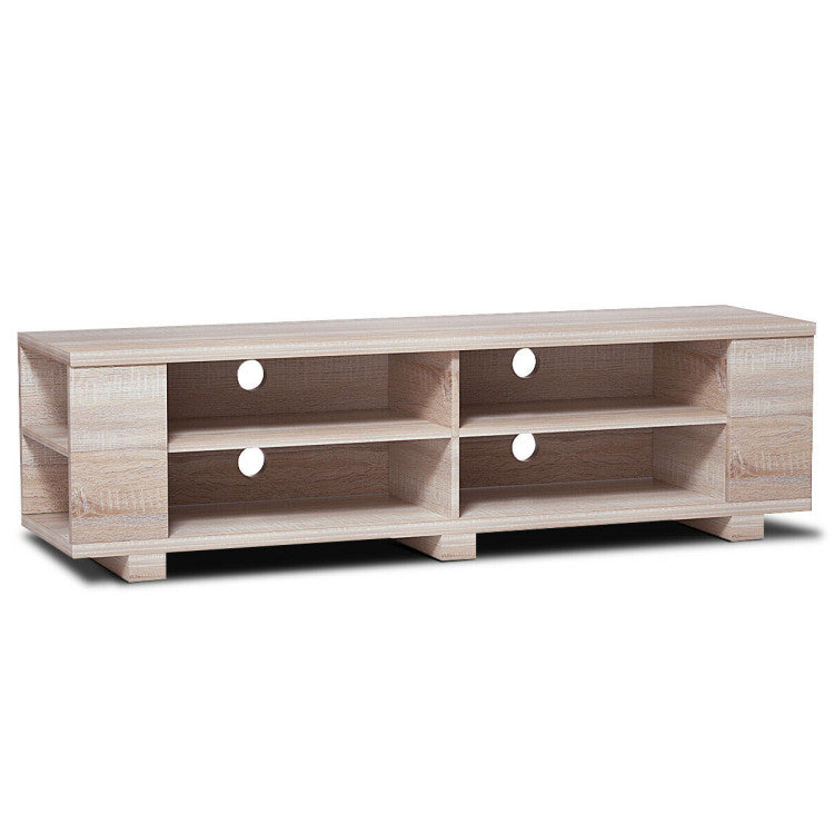Console Storage Entertainment Media Wood TV Stand