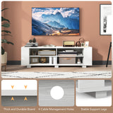 Console Storage Entertainment Media Wood TV Stand
