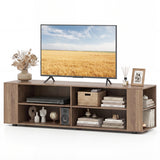 Console Storage Entertainment Media Wood TV Stand