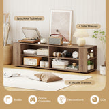 Console Storage Entertainment Media Wood TV Stand