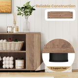 Console Storage Entertainment Media Wood TV Stand