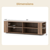 Console Storage Entertainment Media Wood TV Stand