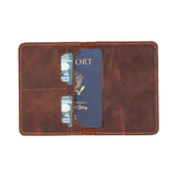 Yuma Genuine Leather Passport Wallet - Handmade Travel Document Holder