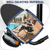 Outdoor Folding Zero Gravity Reclining Lounge Chair with Utility Tray