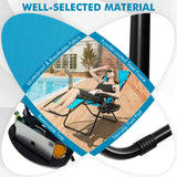 Outdoor Folding Zero Gravity Reclining Lounge Chair with Utility Tray