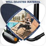 Outdoor Folding Zero Gravity Reclining Lounge Chair with Utility Tray