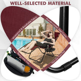 Outdoor Folding Zero Gravity Reclining Lounge Chair with Utility Tray