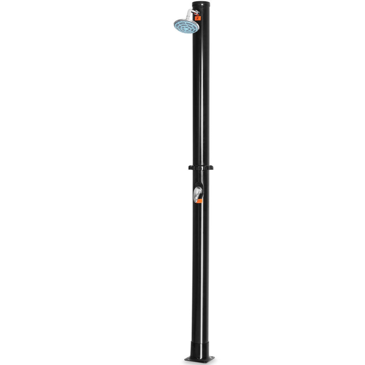 7.2 FT Solar Heated Hot/Cold Shower Spa w/ Base-5.5 Gallon